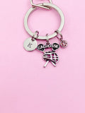 Silver Lacrosse Charm Bracelet School Lacrosse Team Gift Ideas Personalized Customized Made to Order Jewelry, N4740