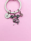 Silver Lacrosse Charm Bracelet School Lacrosse Team Gift Ideas Personalized Customized Made to Order Jewelry, N4740