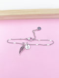 Silver Guardian Angel Wing Charm Bracelet Guardian Angel Gift Ideas Personalized Customized Made to Order Jewelry, N1547C