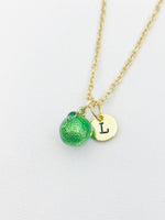 Gold Green Lime Charm Necklace Lemon, Best Seller Christmas Gifts for Best Friends, N5790