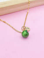 Gold Green Lime Charm Necklace Lemon, Best Seller Christmas Gifts for Best Friends, N5790