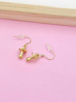 Gold Pacifier Charm Earrings New Mom Gifts Ideas Personalized Customized Made to Order Jewelry, AN2748