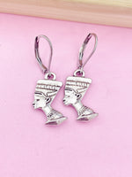 Silver Egyptian Queen Charm Earrings Birthday Mother's Day Gifts Ideas Personalized Customized Made to Order, N5548