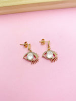Gold Beauty Eye Charm Earrings Optician Optometrists Ophthalmologists Paraoptometric Orthoptist Gifts Ideas N4155