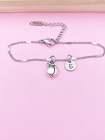 Silver Peach Charm Bracelet Wedding Bridesmaid Daughter Gifts Ideas Personalized Customized Made to Order, AN123