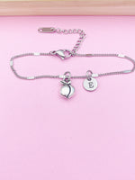 Silver Peach Charm Bracelet Wedding Bridesmaid Daughter Gifts Ideas Personalized Customized Made to Order, AN123