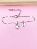 Silver Peach Charm Bracelet Wedding Bridesmaid Daughter Gifts Ideas Personalized Customized Made to Order, AN123