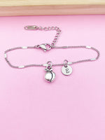 Silver Peach Charm Bracelet Wedding Bridesmaid Daughter Gifts Ideas Personalized Customized Made to Order, AN123