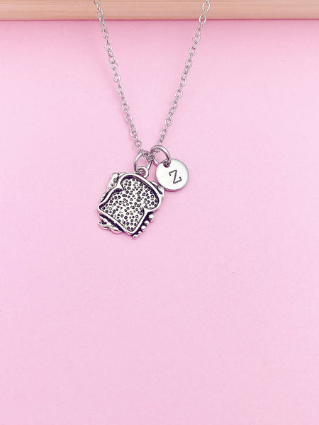 Silver Sandwich Charm Necklace School Lunch Lady Gifts Ideas Personalized Customized Made to Order, N799