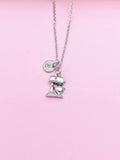 Kitchen Mixer Charm Necklace, Personalized Initial, Baker Gift