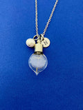 Dandelion One Seed Necklace, Initial Charm, Personalized Gift