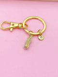 Gold Peanut Keychain, Personalized Initial Charm, Mother's Day Gift, N4819