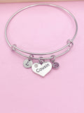 Silver Cousin Charm Bracelet Cousin Gifts Ideas Personalized Customized Made to Order, N925