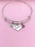 Silver Cousin Charm Bracelet Cousin Gifts Ideas Personalized Customized Made to Order, N925