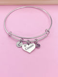 Silver Cousin Charm Bracelet Cousin Gifts Ideas Personalized Customized Made to Order, N925