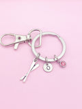 Silver TINY Oars Charm Keychain Rowing Crew Gifts Ideas Personalized Customized Made to Order Jewelry, AN1304