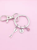 Silver TINY Oars Charm Keychain Rowing Crew Gifts Ideas Personalized Customized Made to Order Jewelry, AN1304