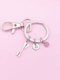 Silver TINY Oars Charm Keychain Rowing Crew Gifts Ideas Personalized Customized Made to Order Jewelry, AN1304