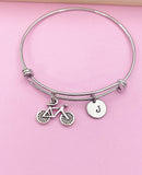 Bicycle Charm Silver Bracelet, Sport Gifts, N157A