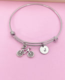 Bicycle Charm Silver Bracelet, Sport Gifts, N157A