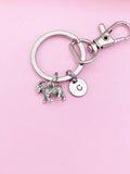 Goat Keychain, Initial Charm, Farmer Gift