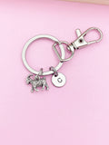 Goat Keychain, Initial Charm, Farmer Gift
