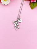 Silver Cute Bear Charm Necklace Spring Girl Birthday Mother's Day Gifts Ideas Personalized Customized Made to Order, AN4786
