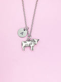 Cow Necklace, Silver Cow Charm Necklace, Farmer Necklace, Calf Charm, Baby Cow Charm, Animal Charm, Farmers Gift, Mother's Day Gift, N1489