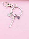 Silver Otoscope Charm Keychain Audiology Medical Device Audiologist Gifts Ideas Personalized Customized Made to Order, AN773
