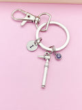 Silver Otoscope Charm Keychain Audiology Medical Device Audiologist Gifts Ideas Personalized Customized Made to Order, AN773