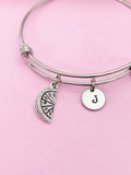 Lemon Bracelet, Silver Orange Fruit Charm Bracelet, Daughter Birthday Mother's Day Gifts Ideas Personalized Customized N162C