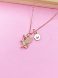 Gold Rose Gold or Silver Flying Eagle Charm Necklace Personalized Customized Made to Order Jewelry, CN348