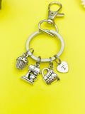 Silver Mixer Measuring Cup Cupcake Charm Keychain Baker Bakery Shop Gifts Idea Personalized Made to Order Jewelry, AN1768