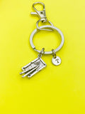 Silver Pool Table Keychain, Personalized Initial Charm