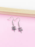 Silver RN Caduceus Medical Symbol Charm Earrings Doctor Nurse Medical School Student Gift Idea Personalized Customized AN2586
