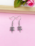 Silver RN Caduceus Medical Symbol Charm Earrings Doctor Nurse Medical School Student Gift Idea Personalized Customized AN2586