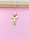 Gold Holy Spirit Dove Cross Necklace Christmas Gift Ideas Personalized Customized Made to Order Jewelry, AN4815