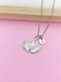 Silver Ginkgo Leaf Charm Necklace Nature Forest Gift Ideas Personalized Customized Jewelry, N1943