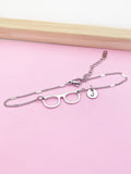 Silver Eyeglasses Charm Bracelet Optometrists Ophthalmologists Eye Doctor Medical School Student Gift Idea AN1413