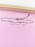 Silver Eyeglasses Charm Bracelet Optometrists Ophthalmologists Eye Doctor Medical School Student Gift Idea AN1413