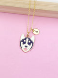 Husky Dog Charm Necklace in Gold, N5581