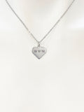 Silver Heart, I Love You Charm Necklace Anniversary Engagement Gifts Ideas Personalized Customized Jewelry, D412