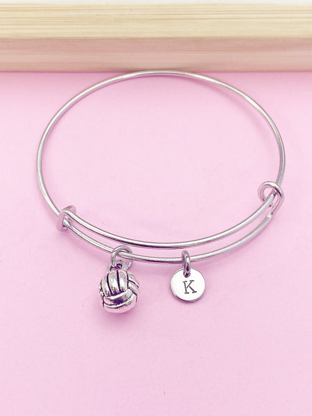 Silver Water Polo Charm Bracelet Water Polo Sport Gifts Ideas Personalized Customized Monogram Made to Order Jewelry, AN908