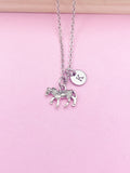 Silver Zebra Charm Necklace, N2886