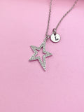 Silver North Star Charm Necklace Graduation Birthday Mother's Day Gifts Ideas Personalized Customized Made to Order, AN2978
