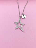 Silver North Star Charm Necklace Graduation Birthday Mother's Day Gifts Ideas Personalized Customized Made to Order, AN2978