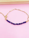 Lapis Lazuli Bracelet Natural Gemstone Jewelry, N4066