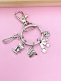 Silver Measuring Cup Mixer Hand Mixer Charm Keychain Baker Mother's Day Gifts Ideas Personalized Customized Made to OrderN2630