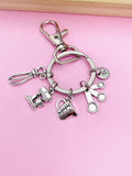 Silver Measuring Cup Mixer Hand Mixer Charm Keychain Baker Mother's Day Gifts Ideas Personalized Customized Made to OrderN2630