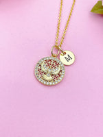 Gold Holy Spirit Dove Cross Necklace Daughter Granddaughter Birthday Gifts Ideas Personalized Customized Made to Order, N4227